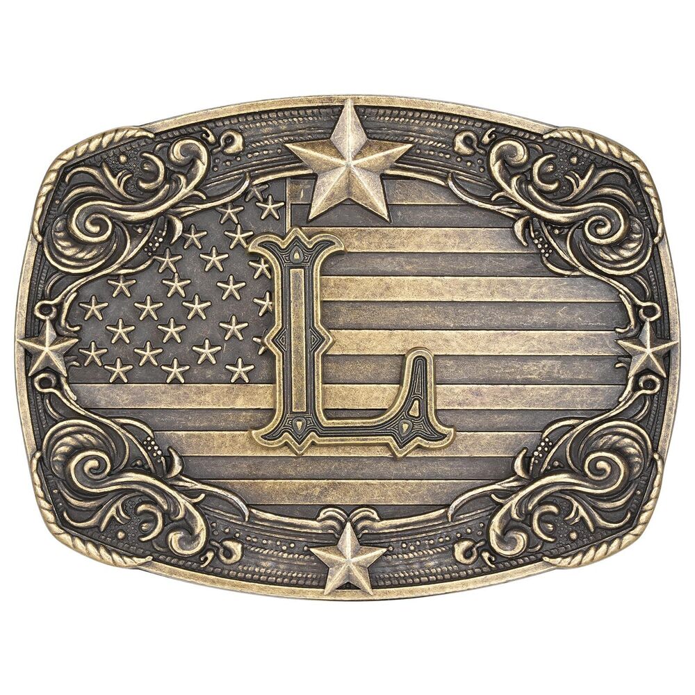 2847 Western Belt Buckle Initial Letter ABCDJRM to Z Rodeo Cowboy Belt